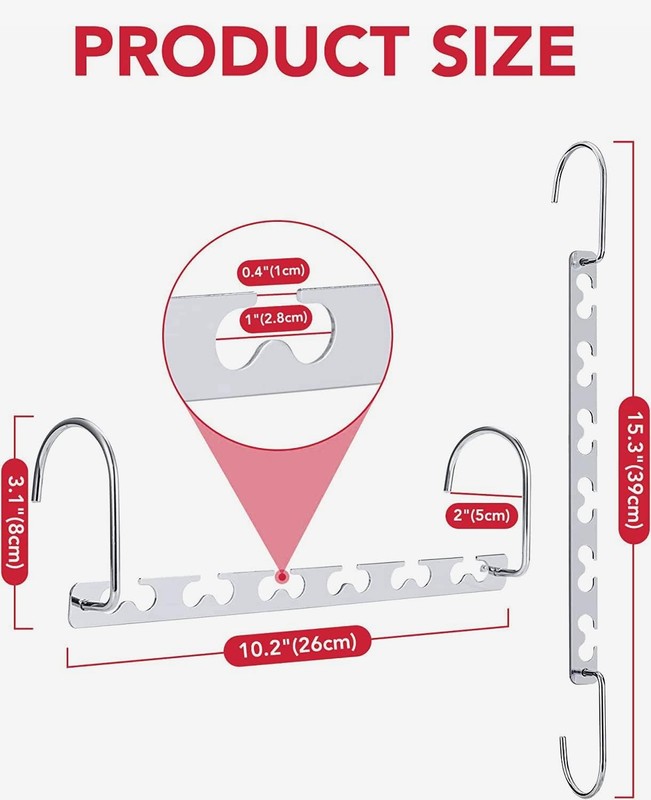 Space Saving Hangers for Clothes – Magic Cascading Closet Organizer, Heavy-Dut gallery