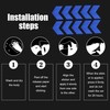 10 PCS Reflective Stickers, 1.97" x 1.77" Waterproof High Visibili Color: Blue gallery