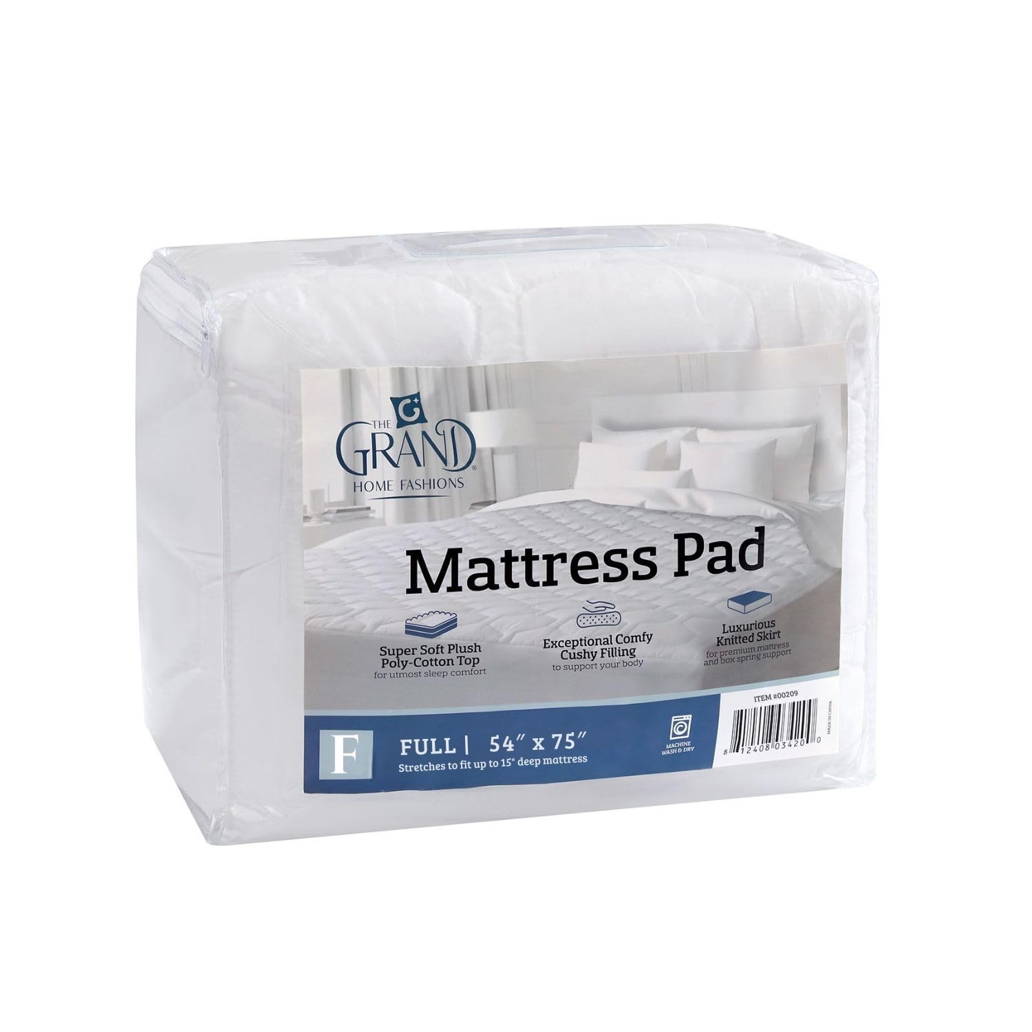 Hotel Collection Full Size Mattress Pad - Thin, Lightweight, and Breathable M... gallery