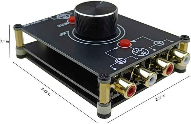 2-Way Stereo L/R RCA Switch Selector 2 in 1 Out Audio Passive Signal Switcher gallery