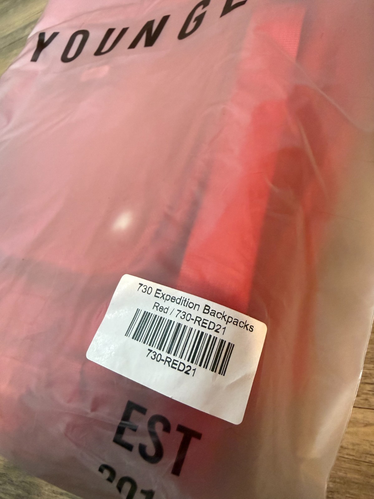 YoungLA 730 Expedition Backpack RED, New with Tags, SEALED! 4