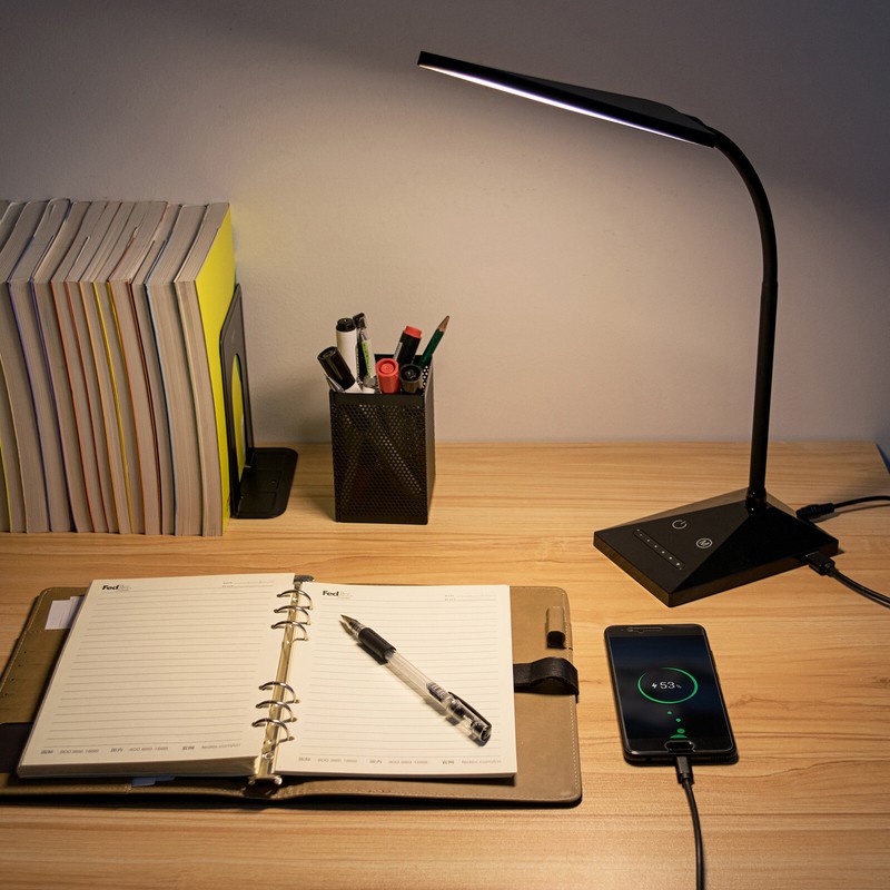 Dimmable LED Desk Table Lamp with USB Charging Touch Control USB Table Base Lamp gallery