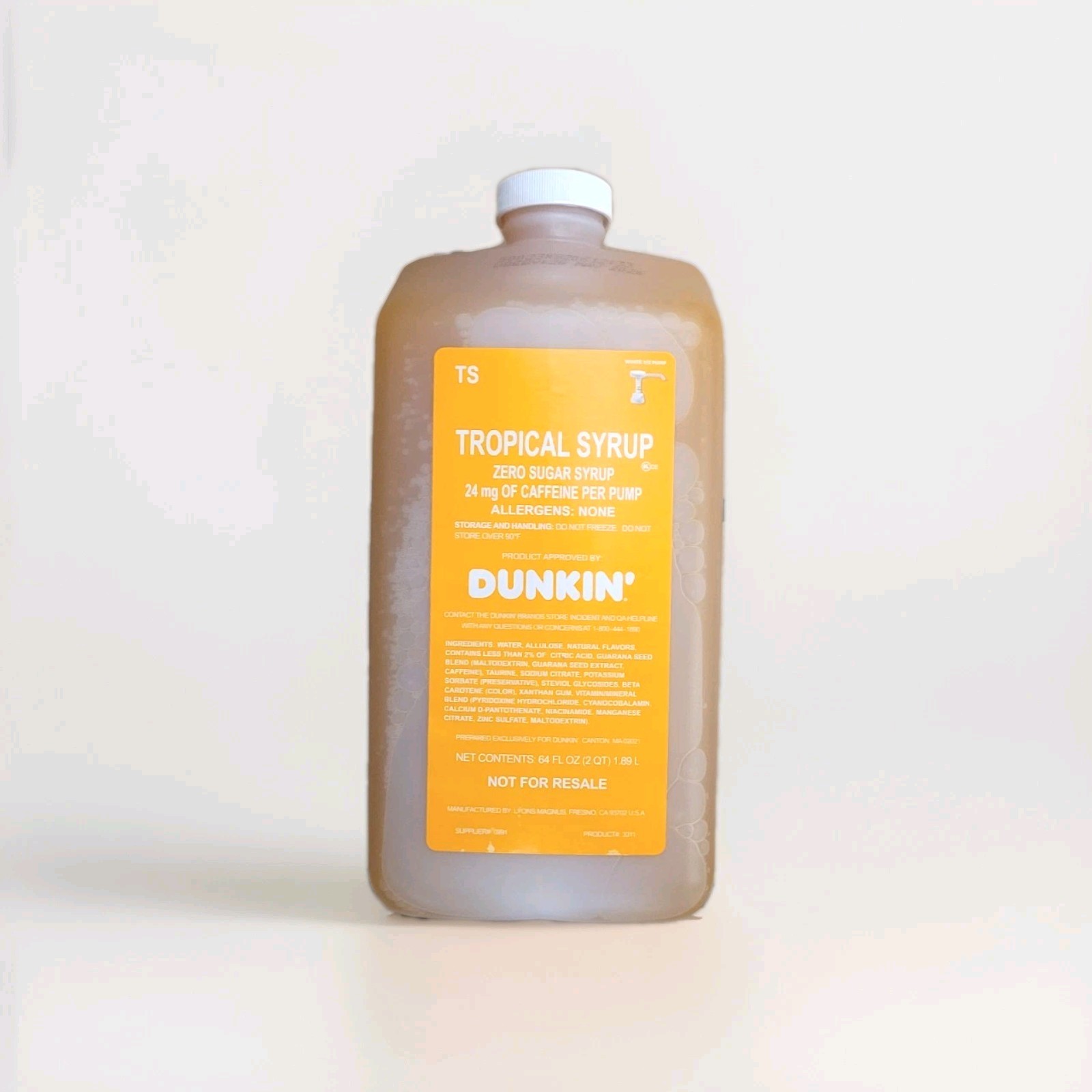 *NEW* Dunkin’ Energy Tropical Flavored Syrup 64Oz With Pump gallery