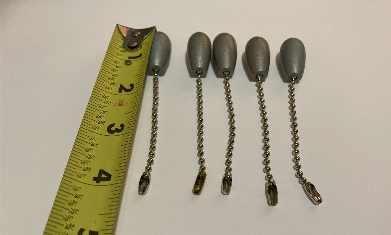 9 pc Ceiling Fan Light Pull Chain Gray wooden 4” long gallery