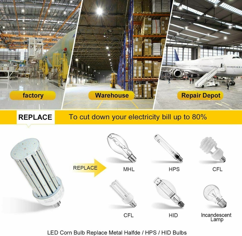120W LED Corn Cob Bulb Lights E39 Retrofit 400W HID Street Lights 6000K High Bay gallery