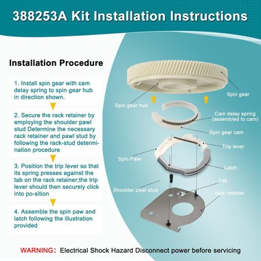 Drain Kit Compatible with Whirlpool Maytag 388253 388253A 285595 470802 gallery