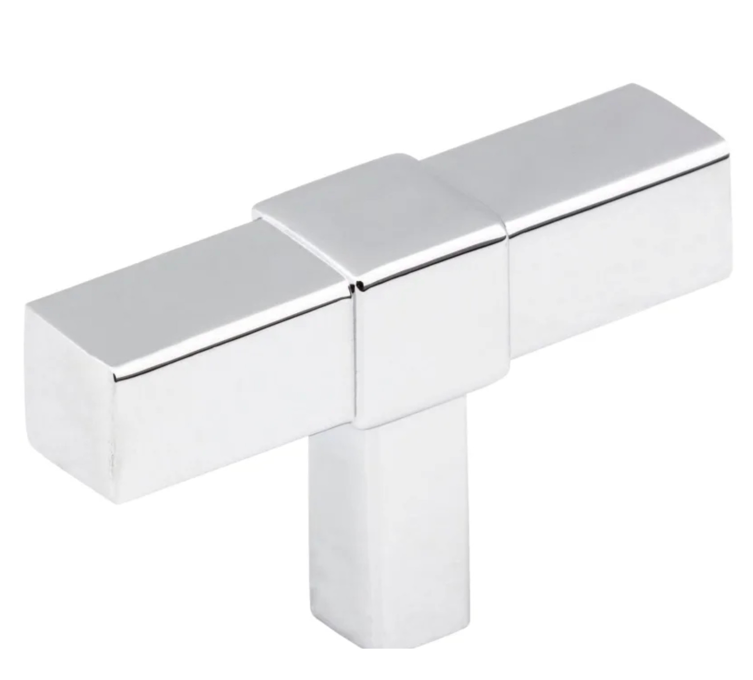 Jeffrey Alexander Zane 2" Square T Bar Cabinet / Drawer Knob, Polished Chrome gallery