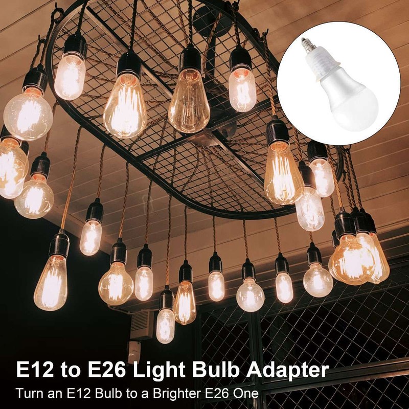 5-20Pcs Light Bulb Socket Adapter E12 to E26/E27 Base Chandelier Converter Lamp gallery