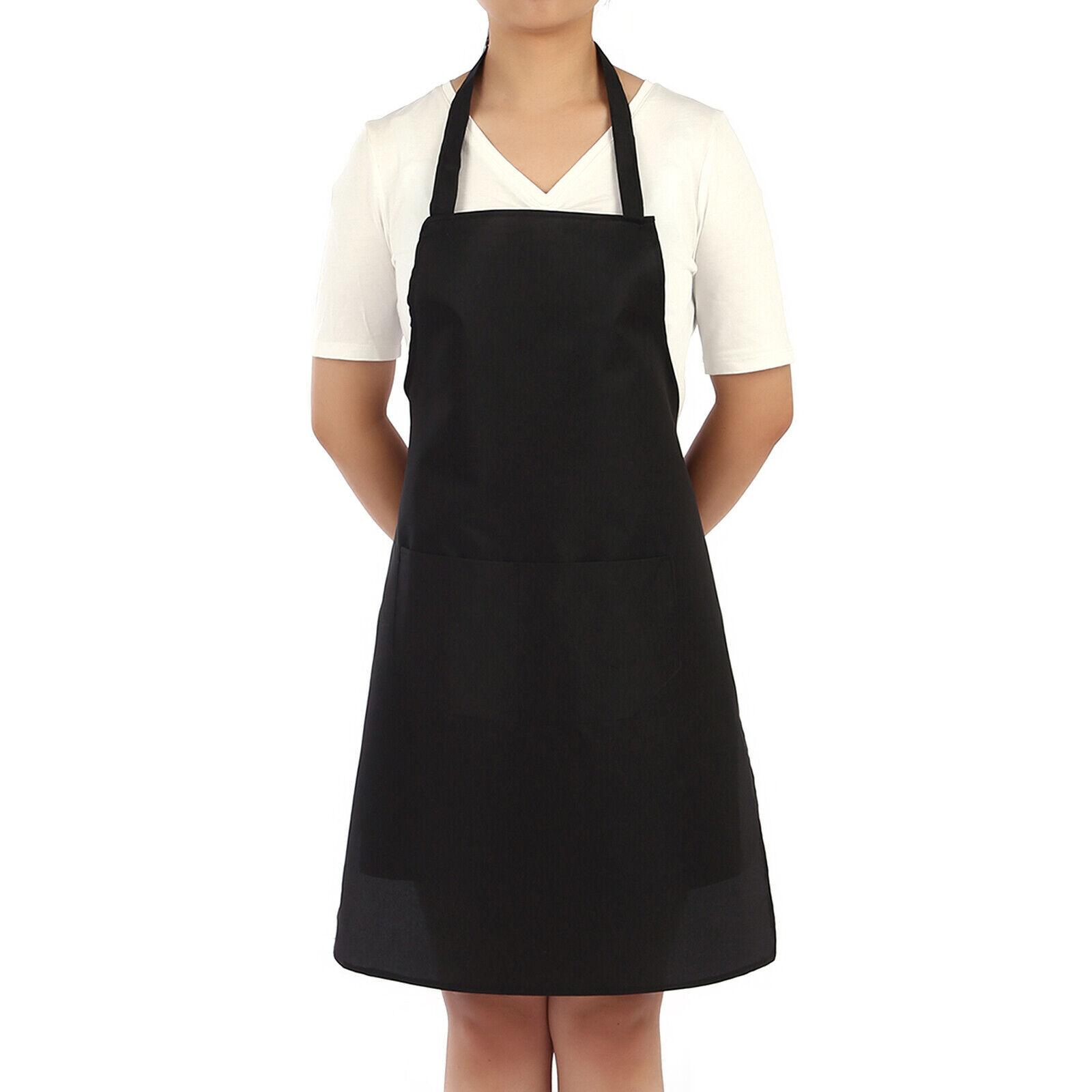 Kitchen Chef Bib Apron Cooking 2 Pockets Waterproof Butcher Catering Restaurant gallery