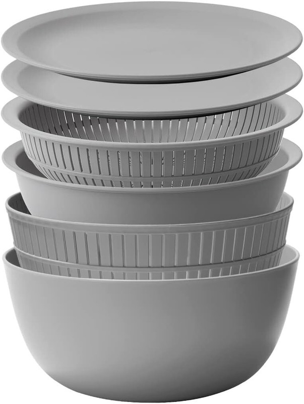 like-it Colander Bowl 24cm Plastic Kitchen Heat Resistant 6pcs Made in Japan NEW gallery