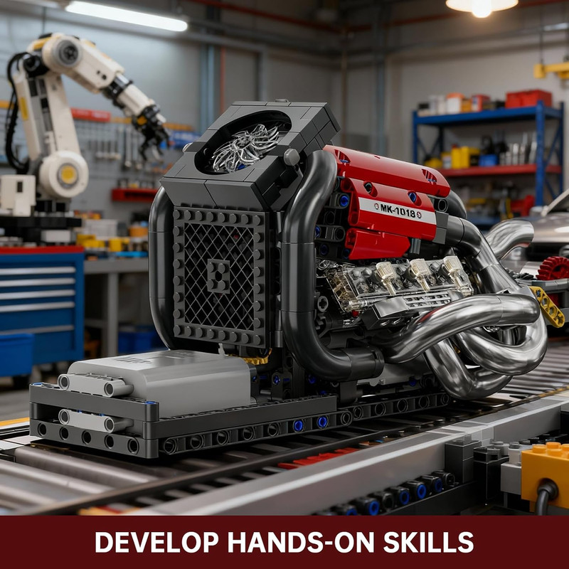 Formula One Engine Building Blocks, Motor Model Building Toys, Car Combustion En gallery
