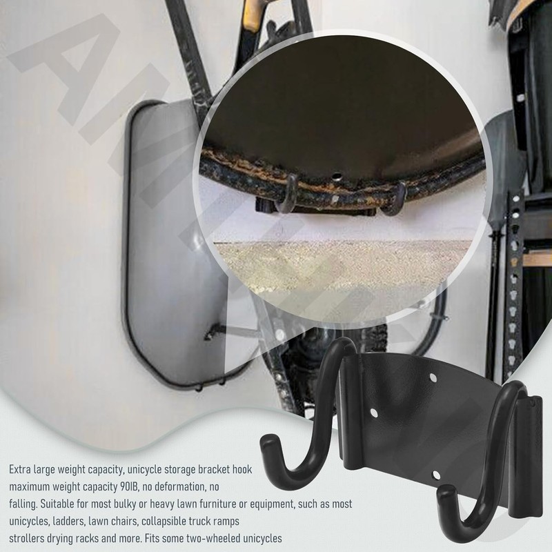Wheelbarrow Storage Bracket Hanger Wall Mount 90 lb Capacity Garage Rack gallery
