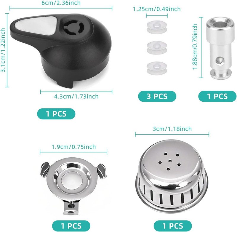 Steam Release Handle, Original Float Valve Replacement Parts with 3 Silicone Cap gallery
