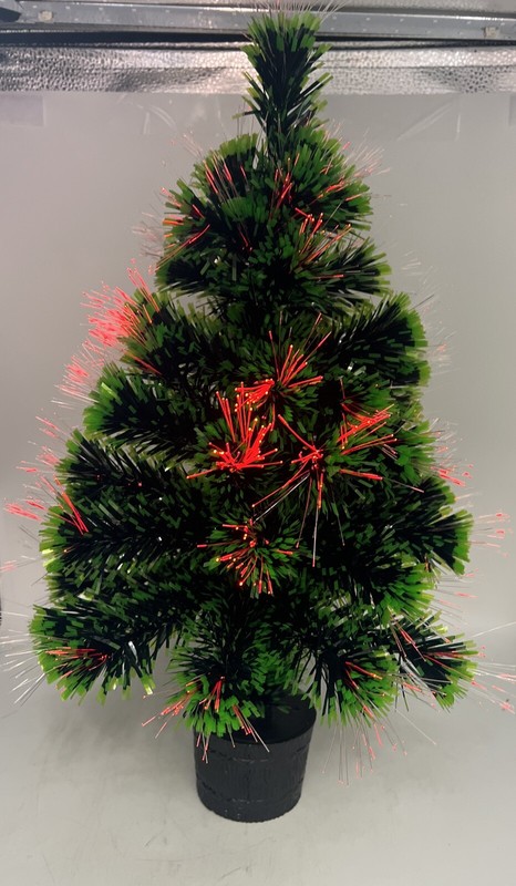 Fiber Optic Christmas Tree 22” Continuous Color Blinking Lights Battery Operated gallery