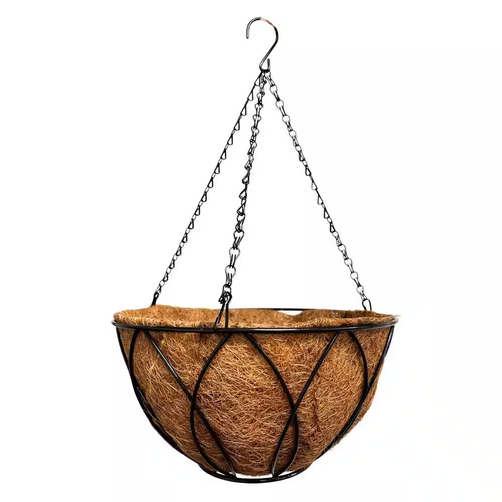 12 In. Steel Devon Hanging Basket with Aquasav Coconut Liner gallery