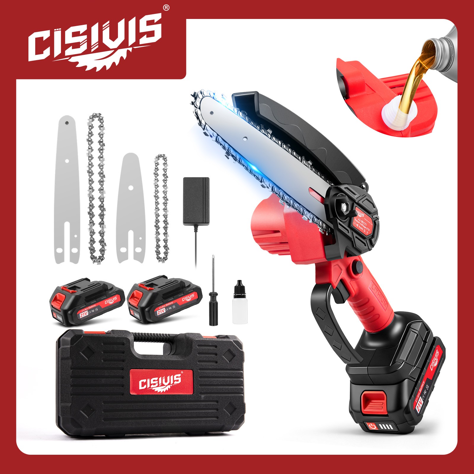 4/6inch Wireless Mini Chainsaw Equipped with 2 Large Capacity Batteries.Handheld gallery