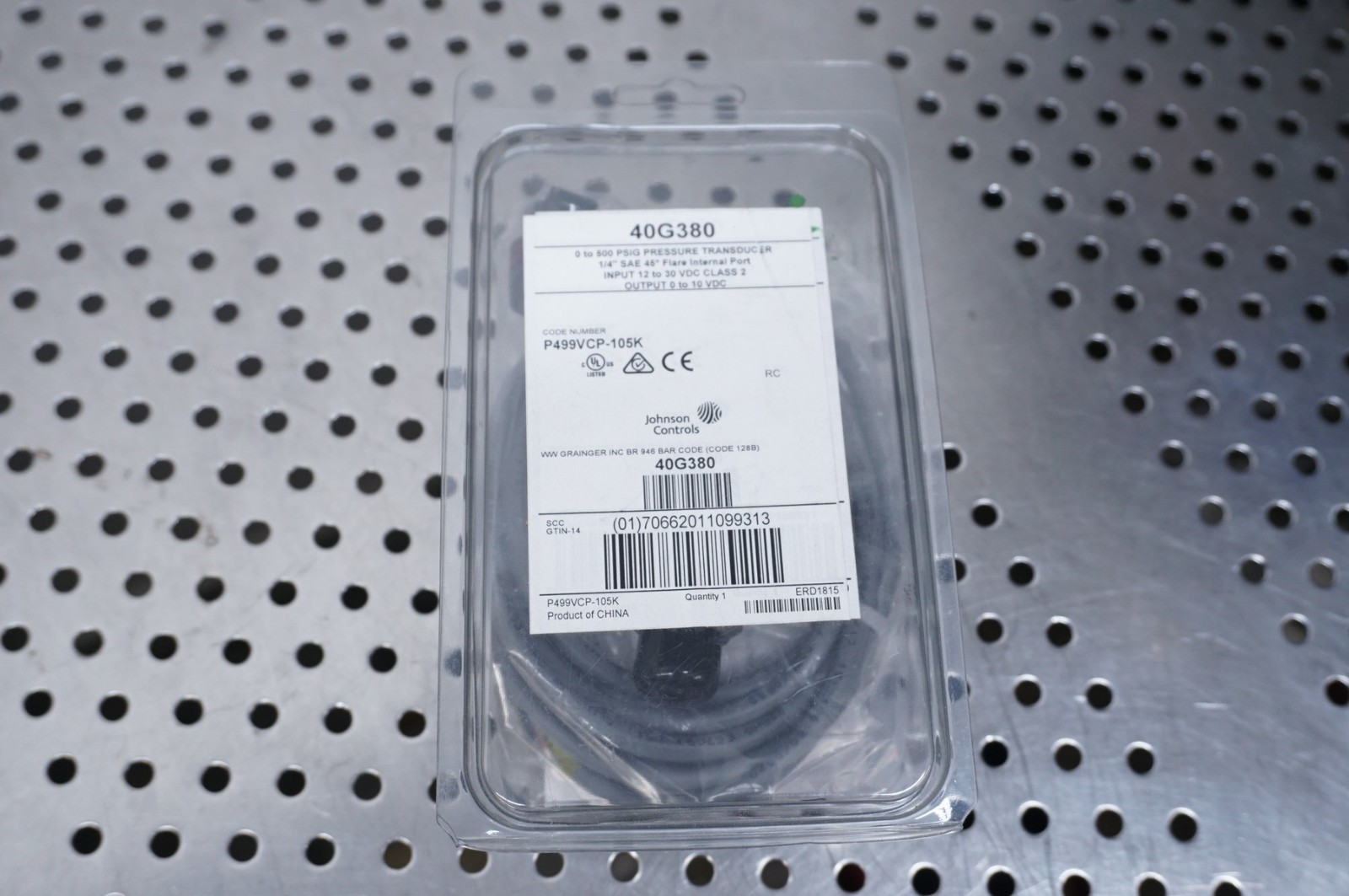 Johnson Controls 40G380 Pressure Transducer Kit 0-500 PSI Harness P499VCP-105 gallery