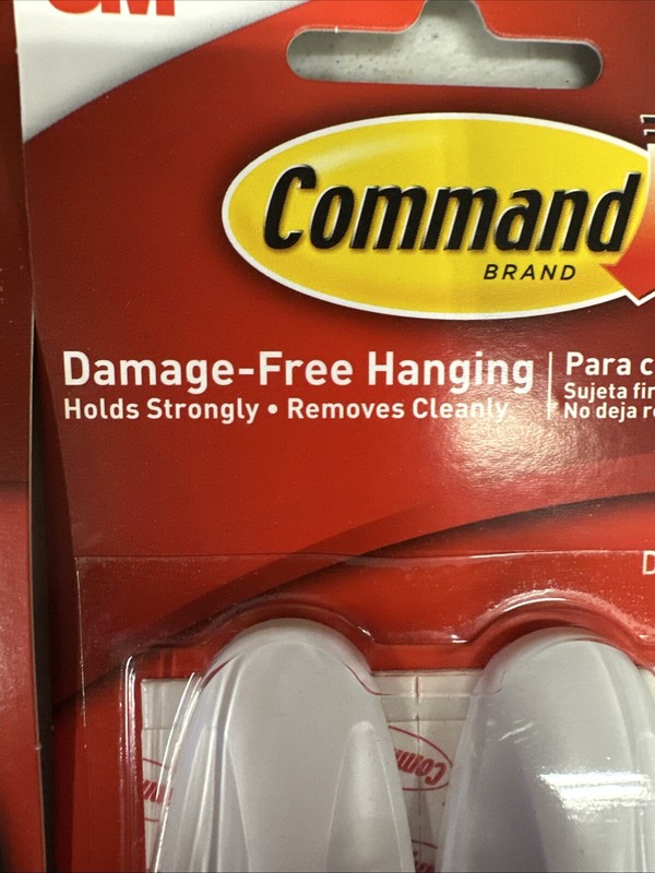 3M Command 2 Medium Designer HOOKS 4 STRIPS Multi-Use White 17081 - 2 Packs {59 gallery
