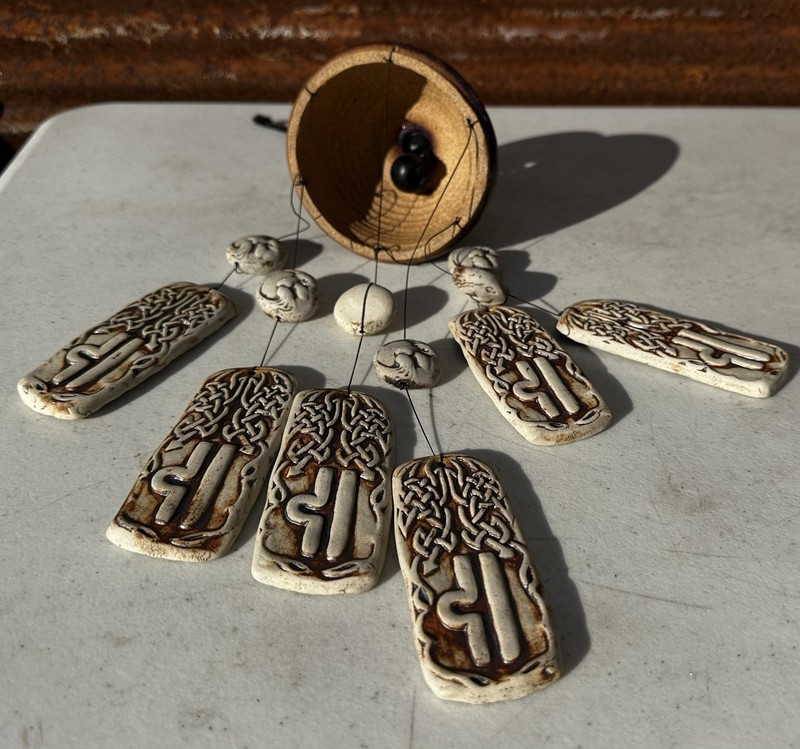handcrafted ceramic wind chime decorative hanging round &rectangular pendants gallery