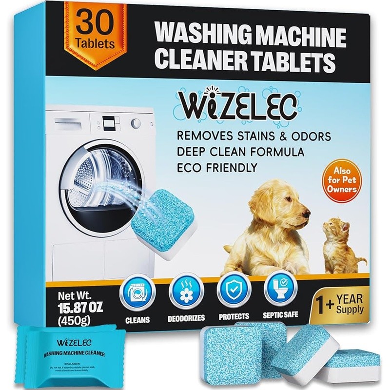 Washing Machine Cleaner Tablets 30 Pack Septic Safe Pet Odor Removal Easy Use gallery