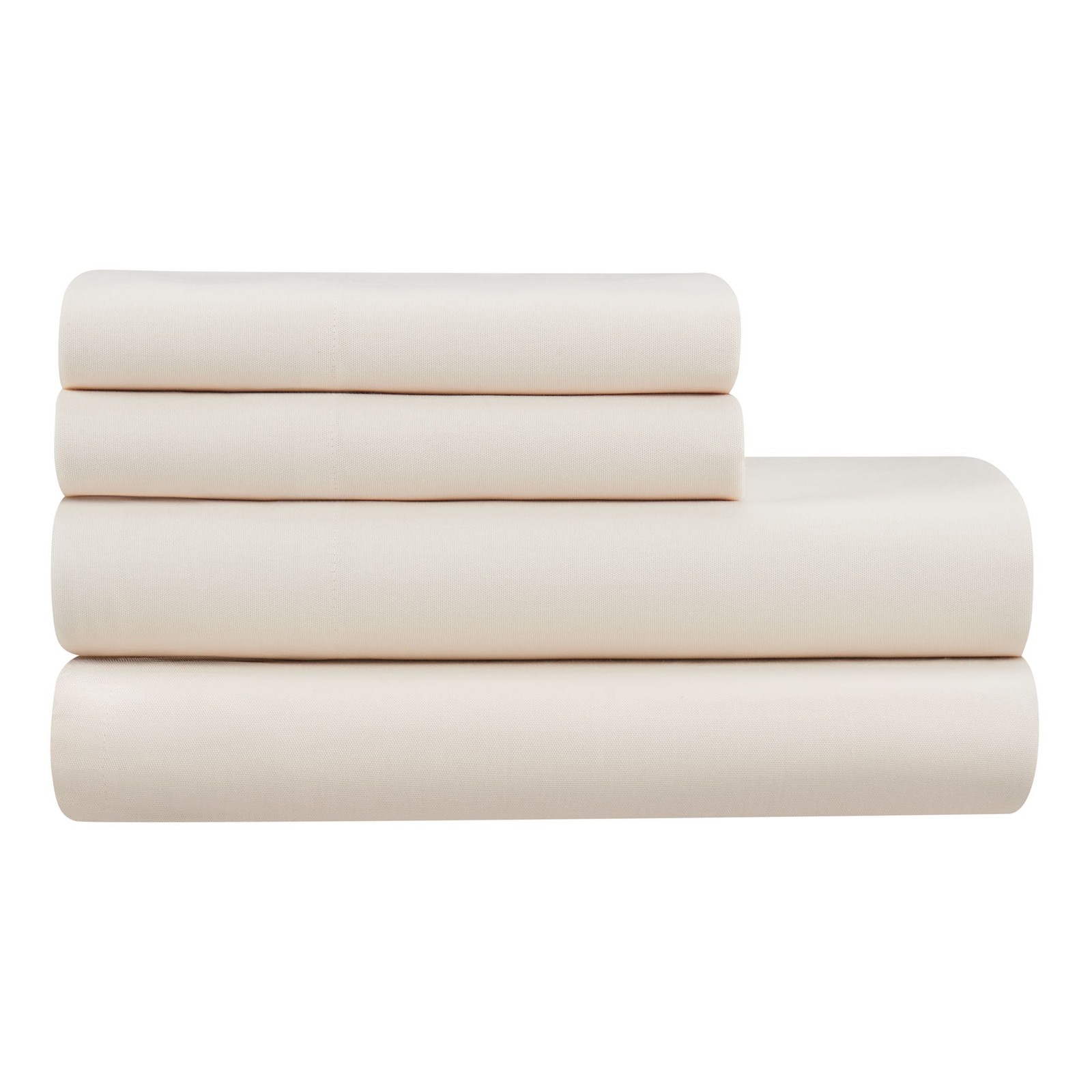 4-Piece Tan Lyocell & Linen Blend Percale Bed Sheet Set Queen gallery