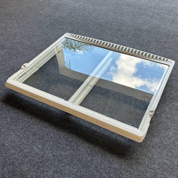 Frigidaire Refrigerator Crisper Shelf Cover w/ Glass Part # 240364790 240350609 gallery