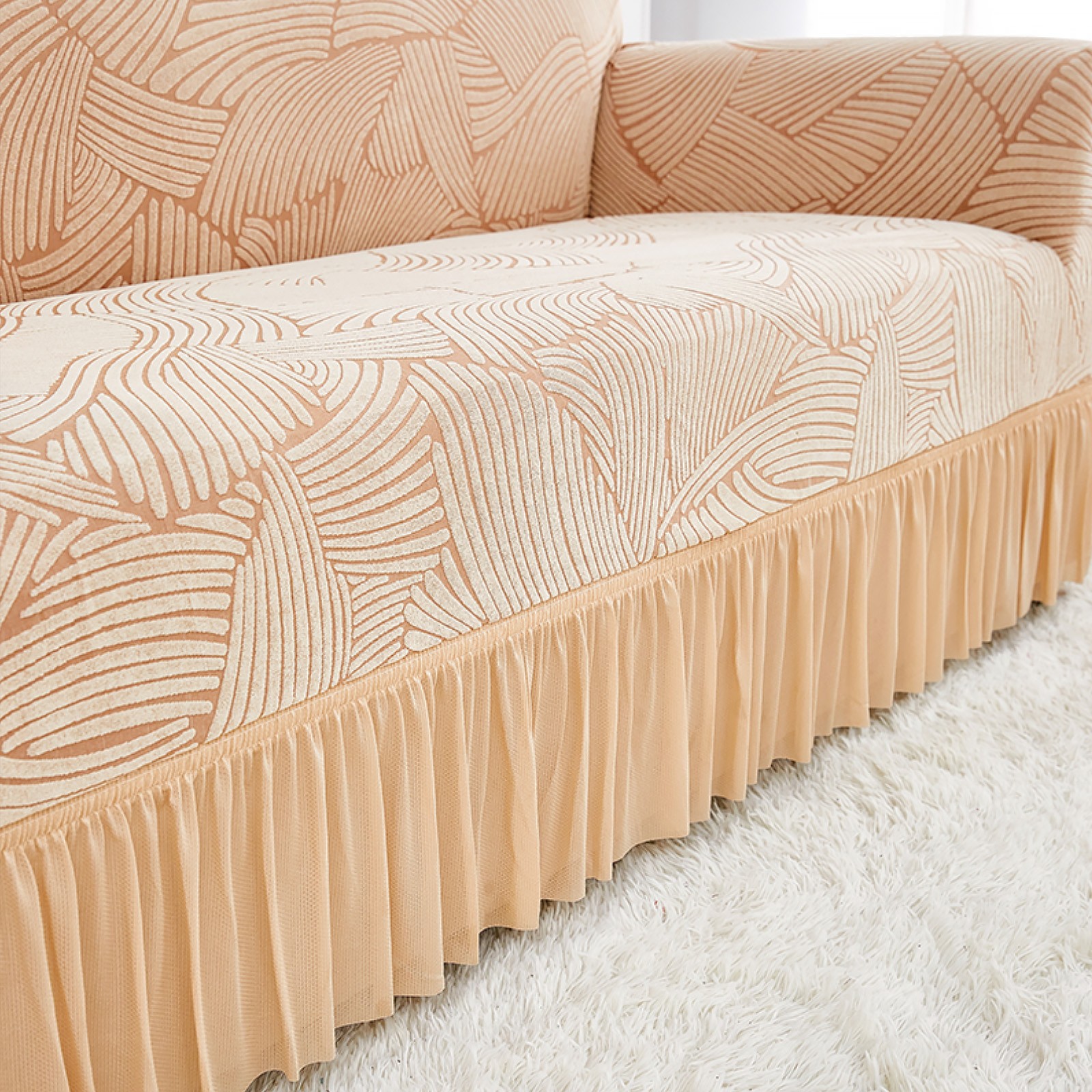 170GSM Skirted Sofa Cover Stretch Water Resistant Couch Protector Pet Friendly gallery