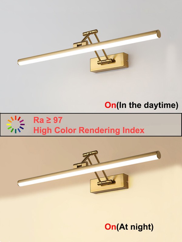 LED Bath Mirror Front Light Retractable Cabinet Wall Lamp Fixture Full Spectrum gallery