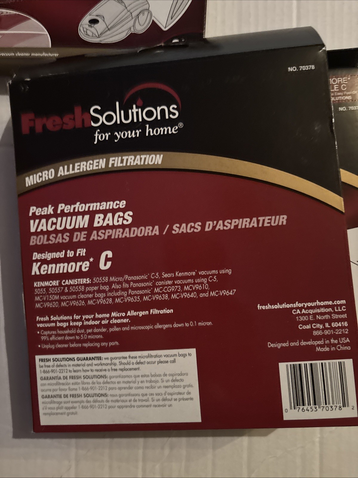 NEW FRESH SOLUTIONS MICRO ALLERGEN FILTRATION KENMORE SYTLES C VACUUM BAGS 70378 gallery