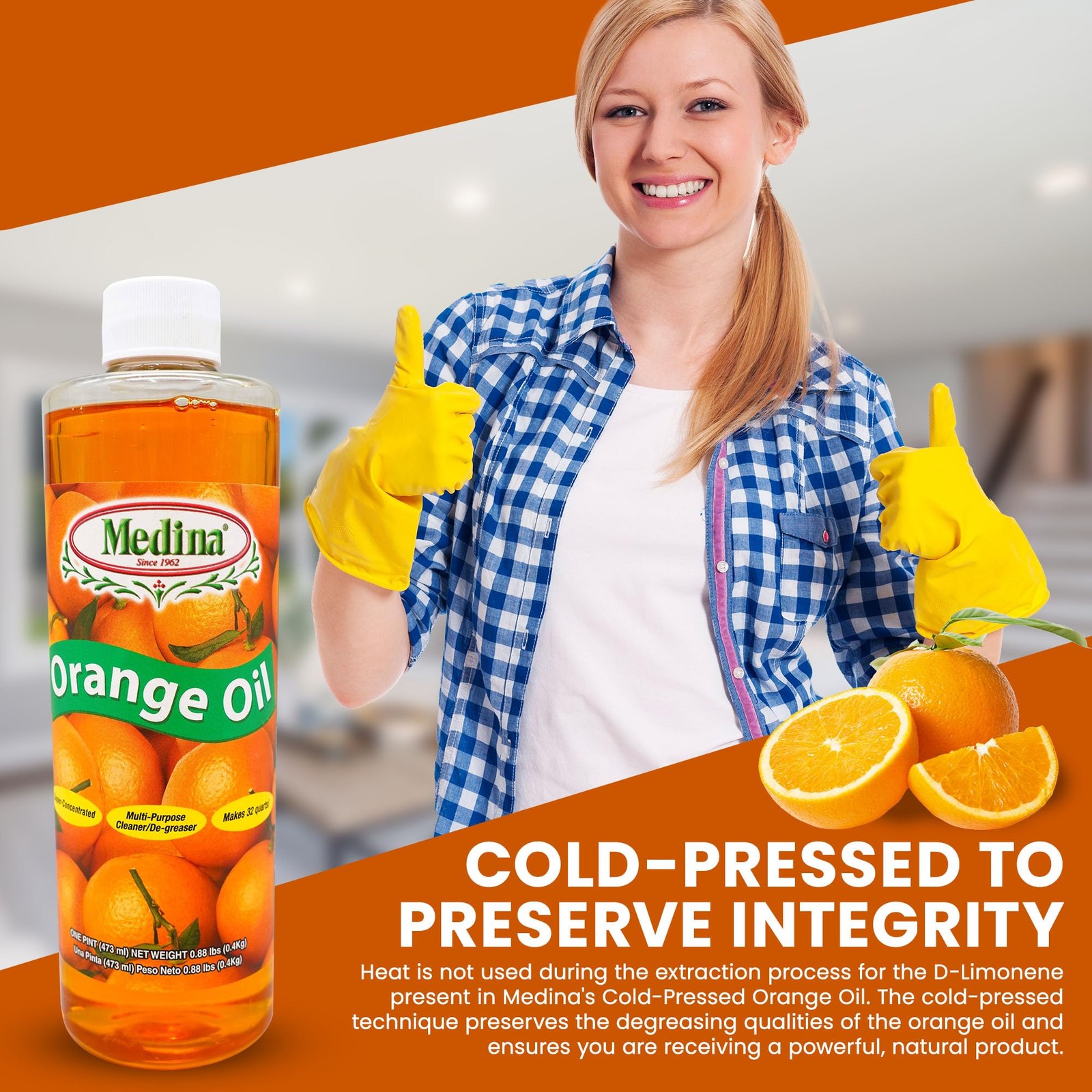 Orange Oil Cleaner and Degreaser Concentrate for Kitchen and Floors gallery