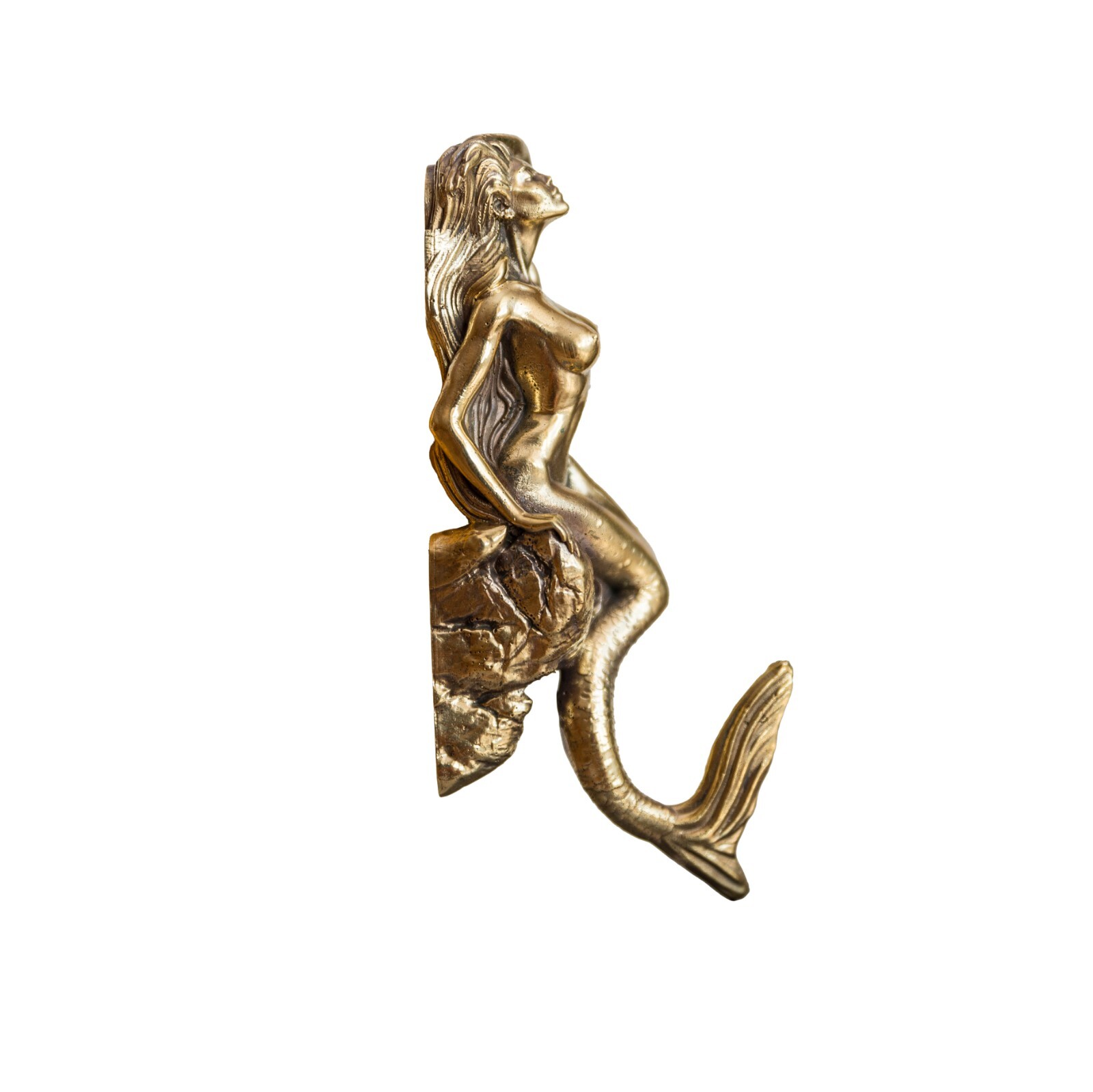 Mermaid Wall Hook: Antique brass design, sturdy ideal for robes and towels gallery