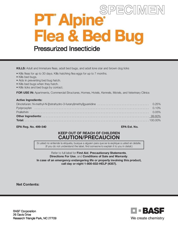 BASF PT Alpine Flea & Bed Bug Insecticide - 14 Oz. gallery