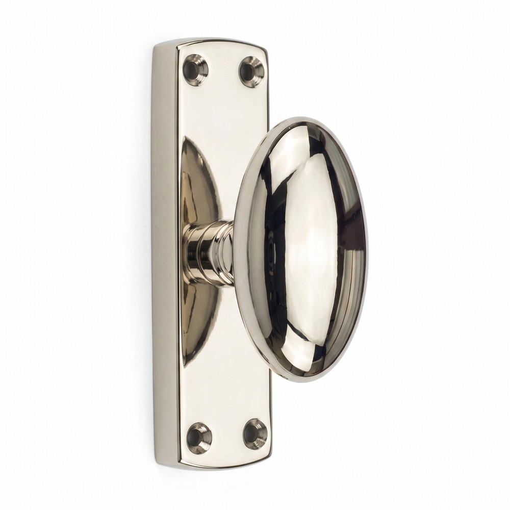 Solid Brass Egg Knob Cremone Bolt 1200Series CB-1200-75 Polished Nickel Hardware