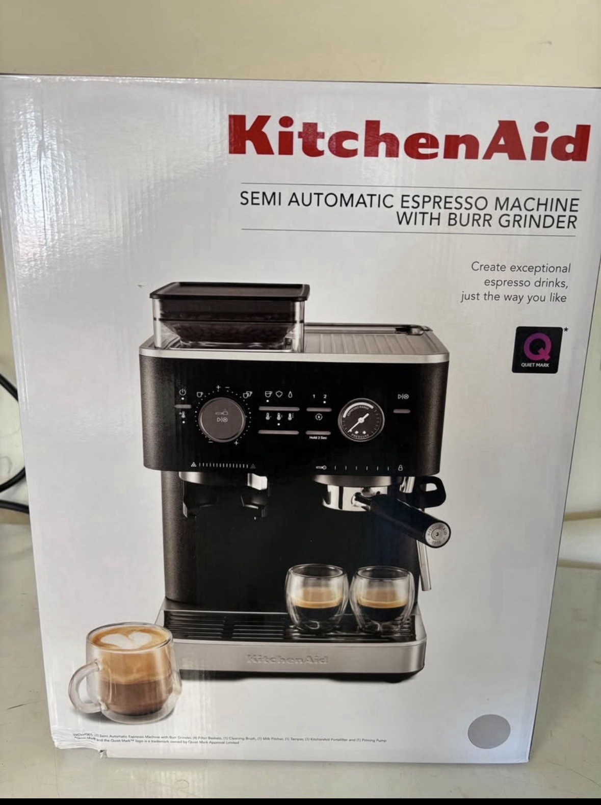 KitchenAid Semi-Automatic Espresso Machine w/ Burr Grinder 2.5L KES6551SX gallery