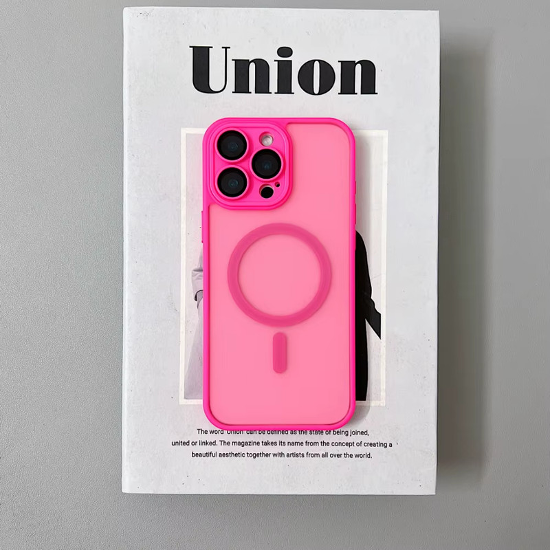 Magnetic Luxury Matte Translucent Armor Case for iPhone 16/15/14/13/12/11 Pro gallery