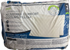 pureLUX Gel Memory Foam Adjustable Comfort Cooling Queen Pillow (2-Pack)