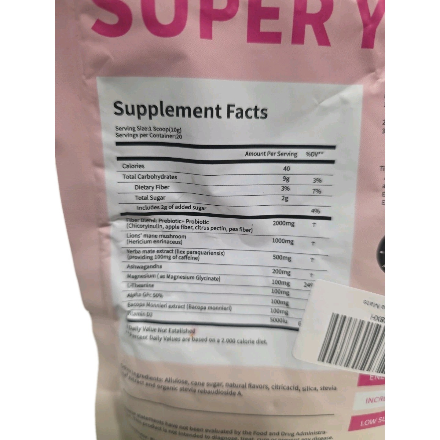 Super Yerba- Instant Powder- Raspberry Lemonade- 10g × 30serv | EXP 05/2027 | gallery