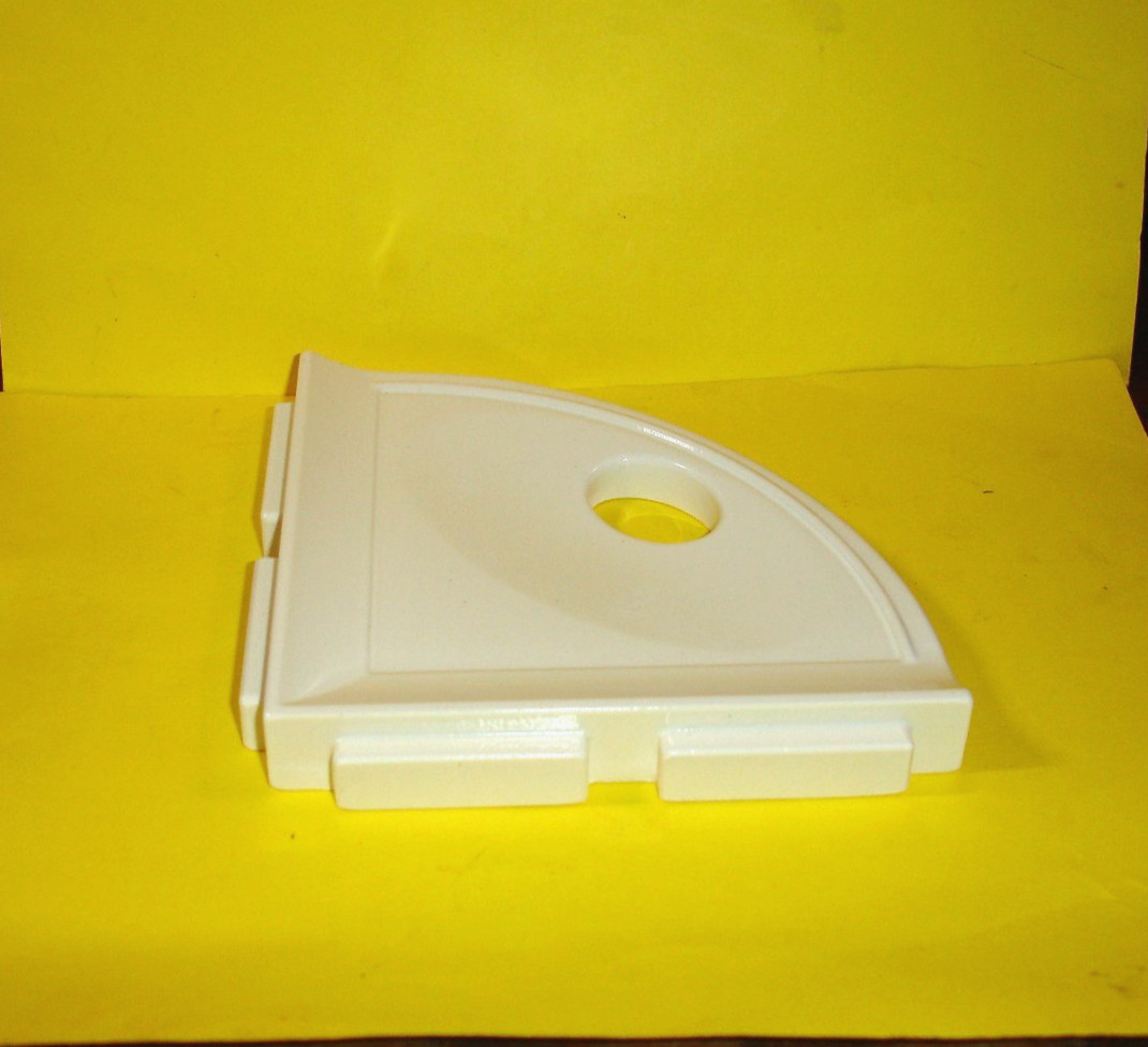 Questech SBA128-13 5 1/4" Corner Shelf / Soap Dish Gloss White / Made in USA gallery