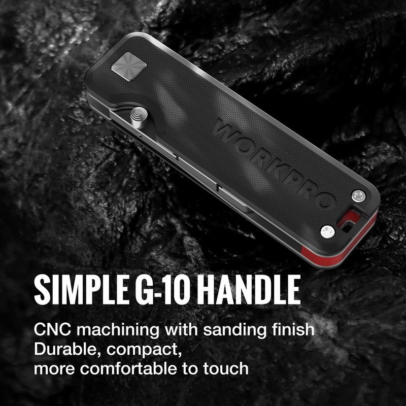 HeavyDuty Folding Utility Knife Titanium CNC G10 Handle 10 Extra Blades for Cr gallery