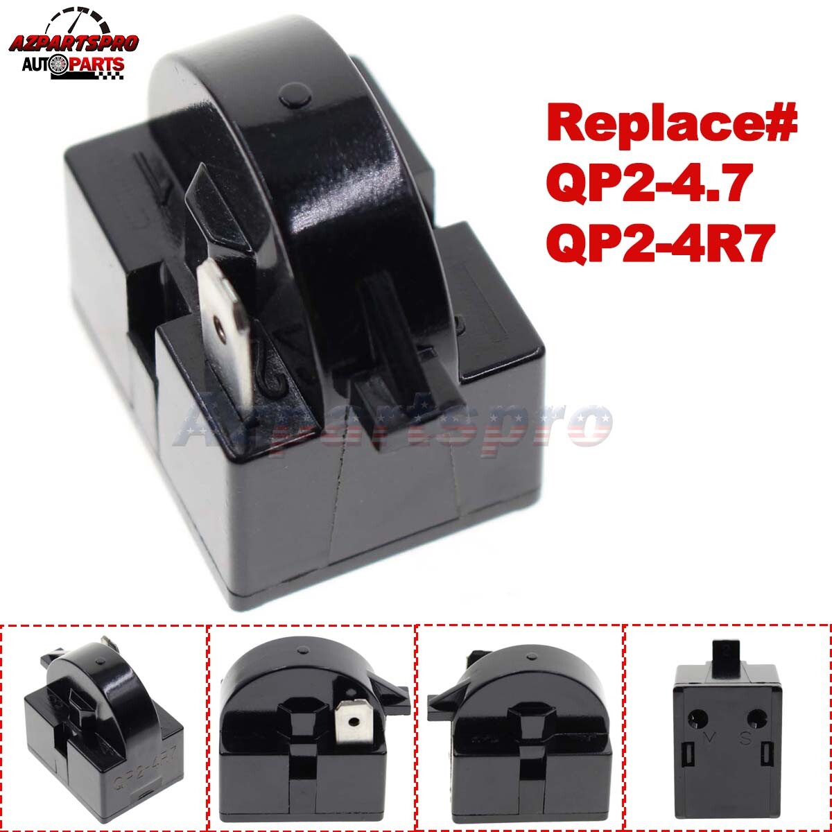 1 Pin Start Relay Refrigerator PTC For EdgeStar Summit Frgidaire 4.7 Ohm QP2-4.7 gallery