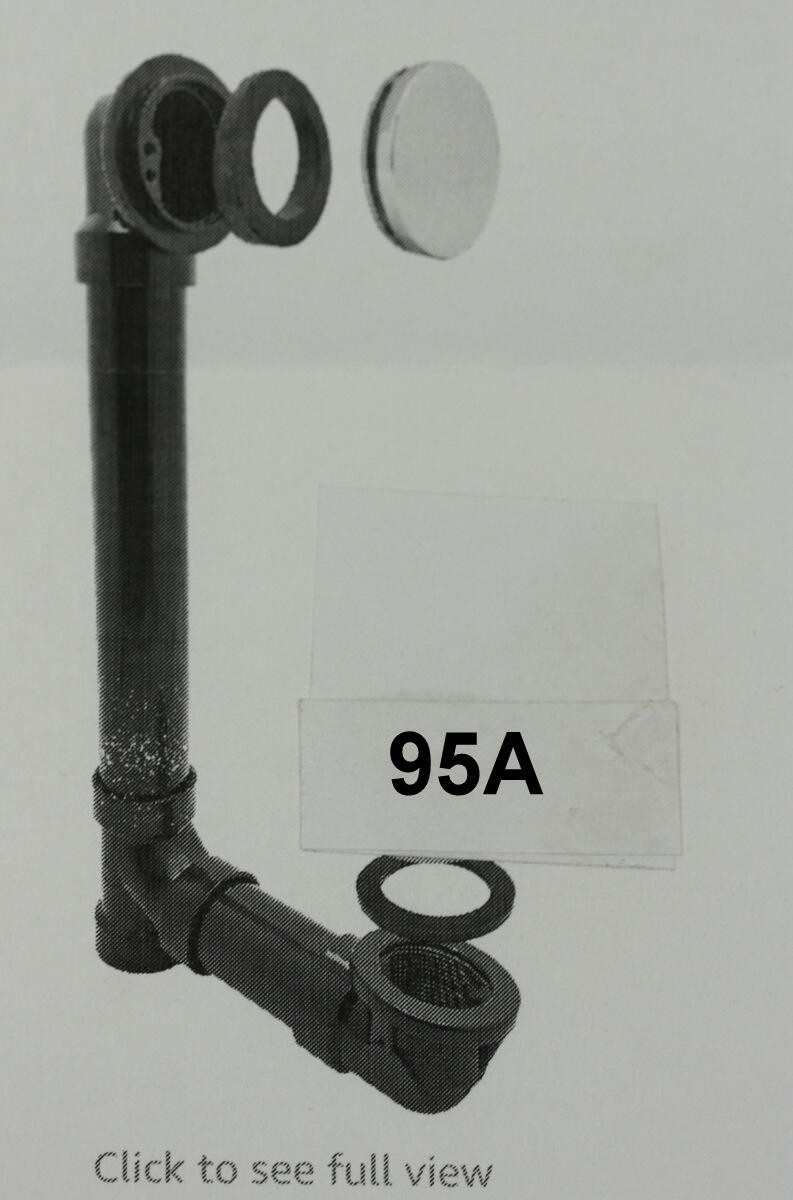 Westbrass Bath & Waste Overflow Assembly 493144H Drain Plug Not Included gallery