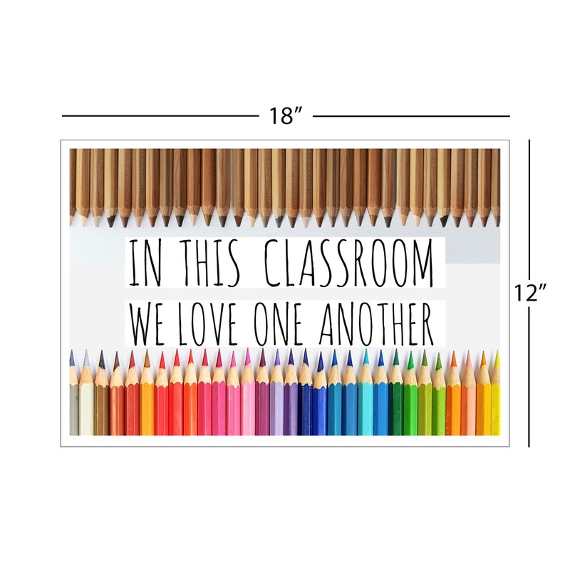Teacher Educational Classroom Decor Poster - 12 by 18 18"L x 12"W, Multi gallery