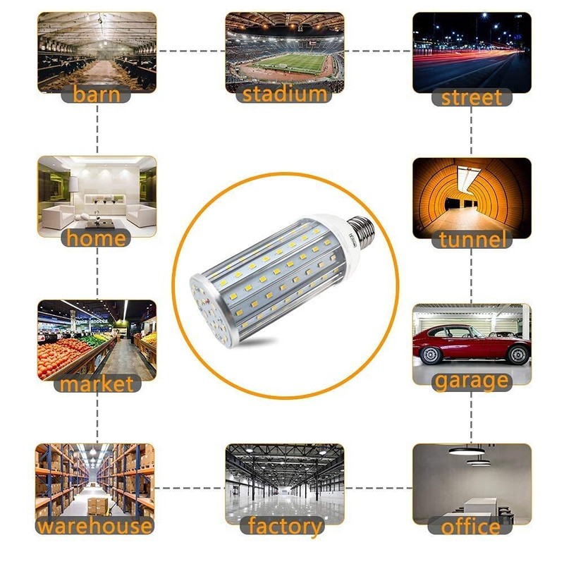 60W LED Corn Light Bulb Lamp, 6000LM E26/E27 6000K 85V~265V Super Bright Ligh... gallery
