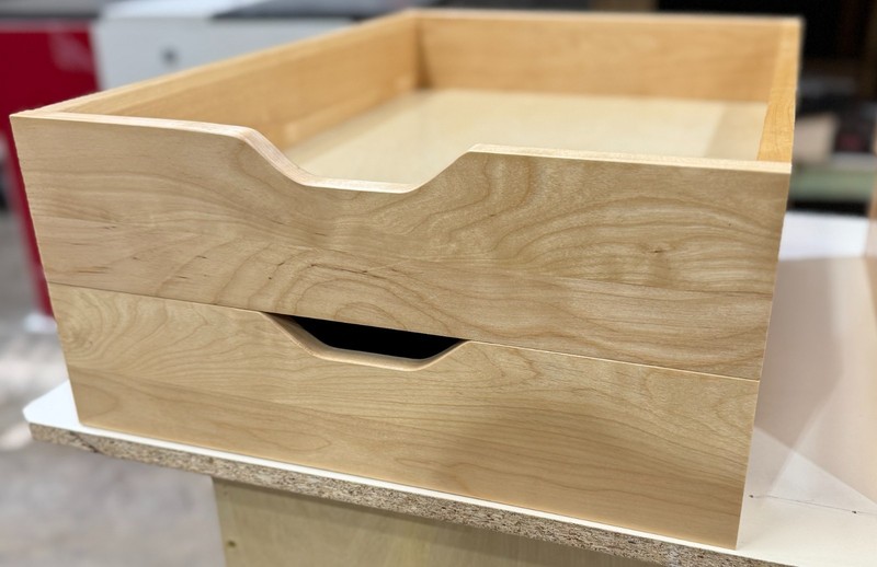 5/8" Solid Birch Dovetail Drawer Box -Pre-Finished 33” W x 21” D x 12” H gallery