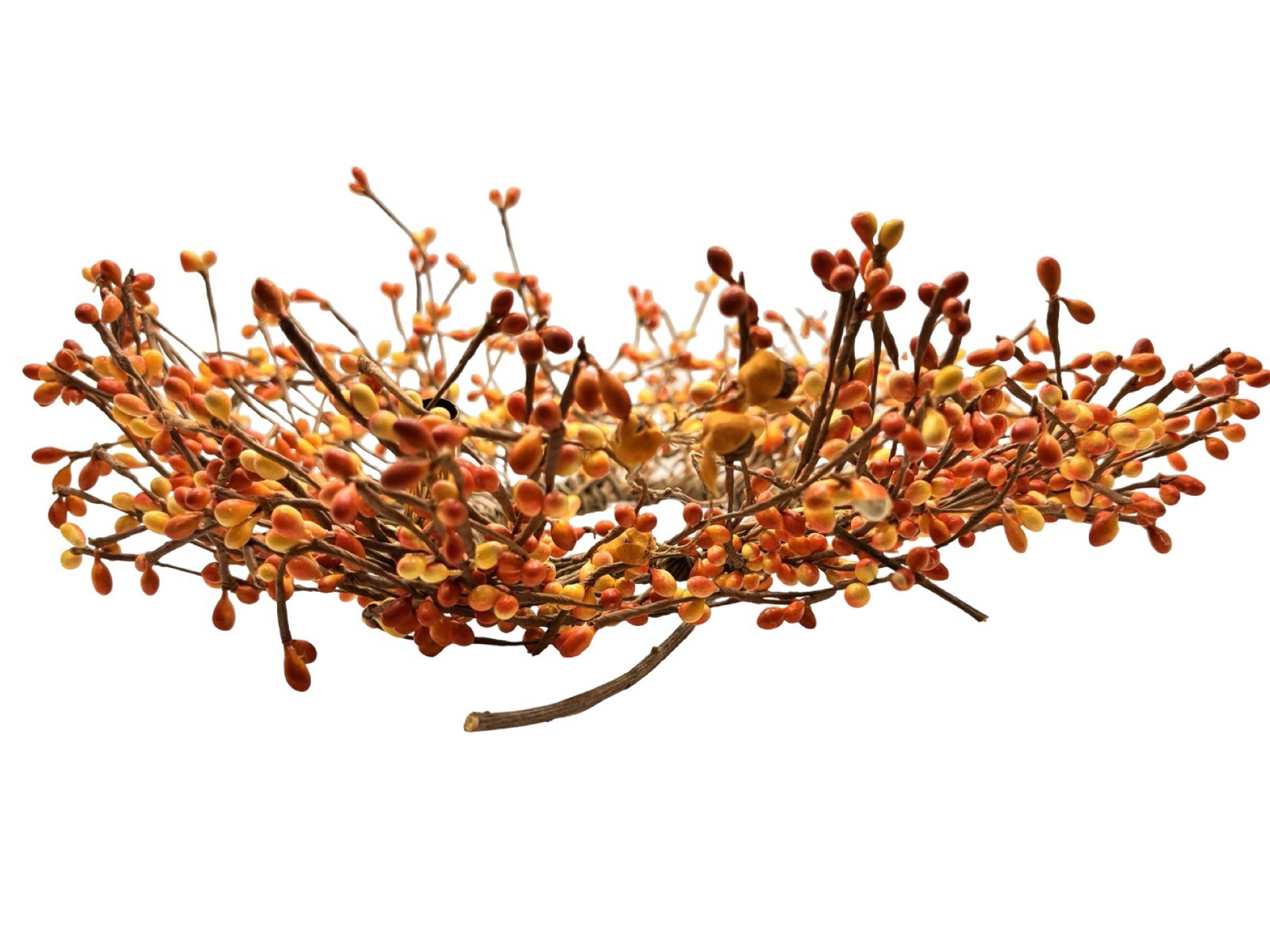 Fall Berry Wreath 12” Autumn Orange Accent Wreath Brown/Orange/Yellow gallery