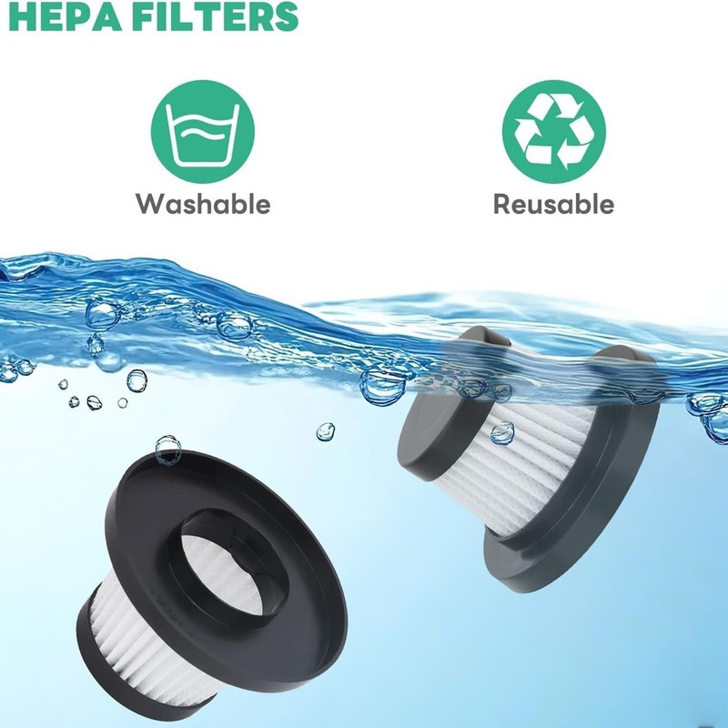 4Pack Washable Reusable Filter For Duck For Vac Compact Cordless Vacuum Cleaner gallery