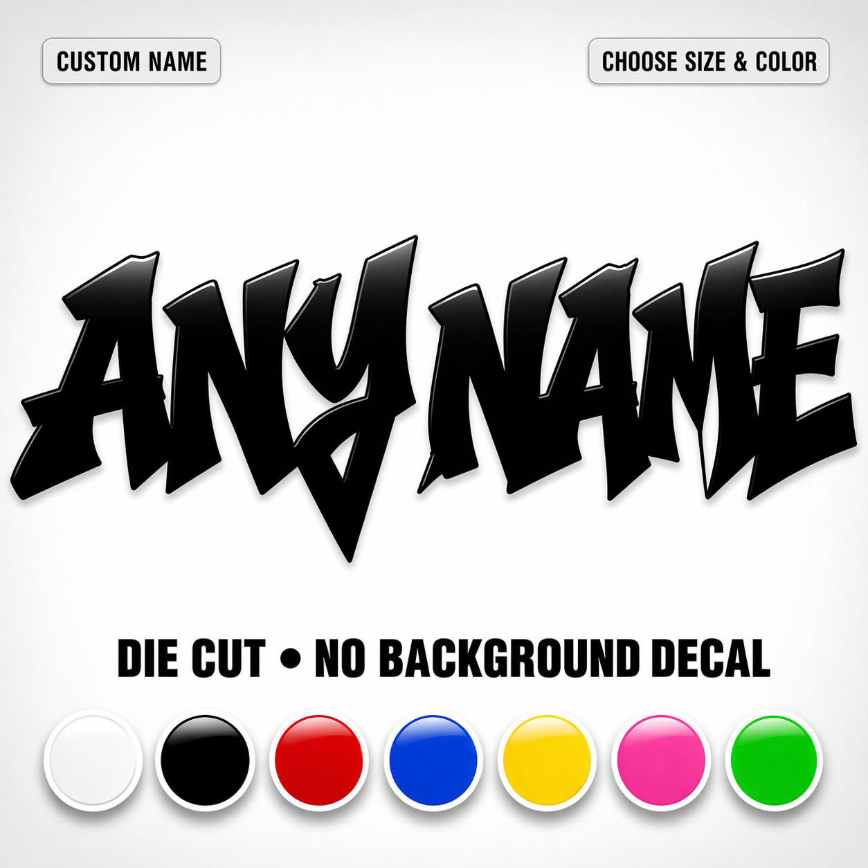 Custom Graffiti Name Decal Personalized Vinyl Die Cut Car Window Sticker gallery
