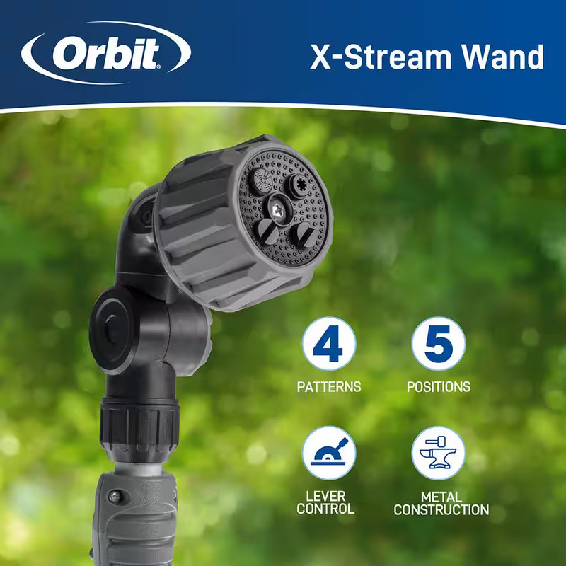 X-Stream 72 In. Extendable 4-Pattern Thumb Control Watering Wand gallery
