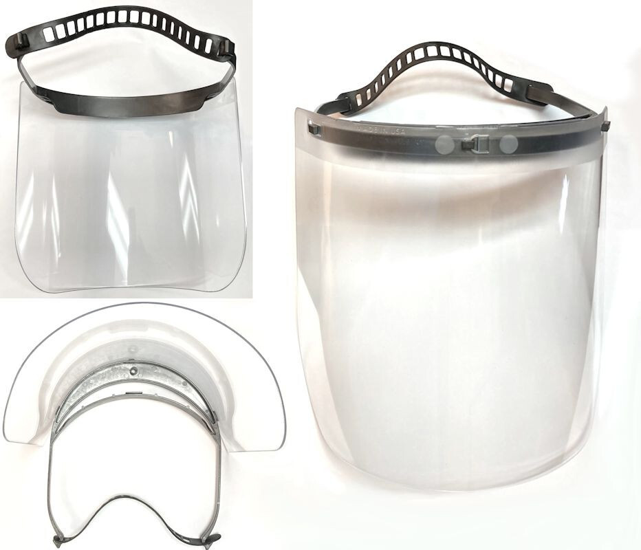 Stelised Full Face Head Clear PETG Plastic Shield Liquid Anti Splash Made in USA gallery