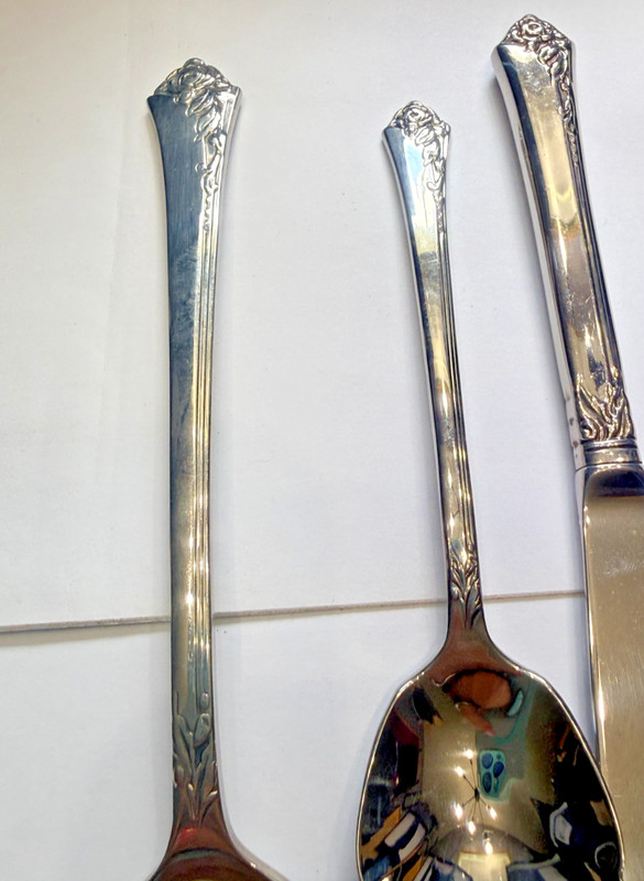 Oneida Cube Damask Rose Stainless Flatware Serving Set Of 6 gallery